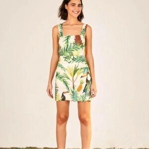 Farm Rio Toucan Paradise Mini Dress